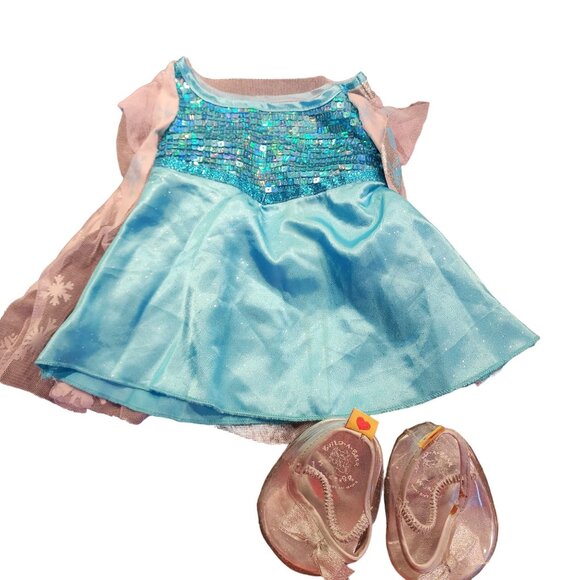 Build-A-Bear Workshop Frozen Dress & Shoes Set For Stuffed Animals - Picture 1 of 4